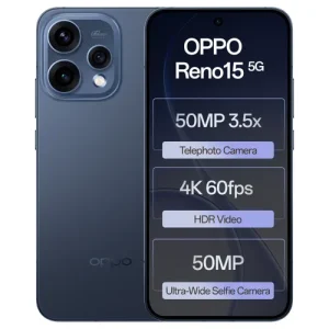 oppo reno15 5g (12gb ram, 256gb storage) | snapdragon 7 gen 4 | 6500mah battery | ip69 rated (twilight blue)
